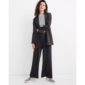 Madewell Oversized Knit Blazer Cardigan Open Front Glen Plaid Sz S